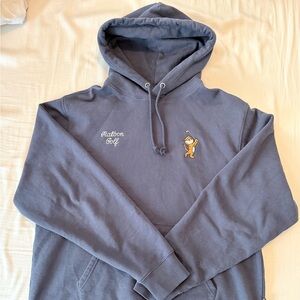 Malbon Golf Tiger Buckets Hoodie Navy Blue Size Medium